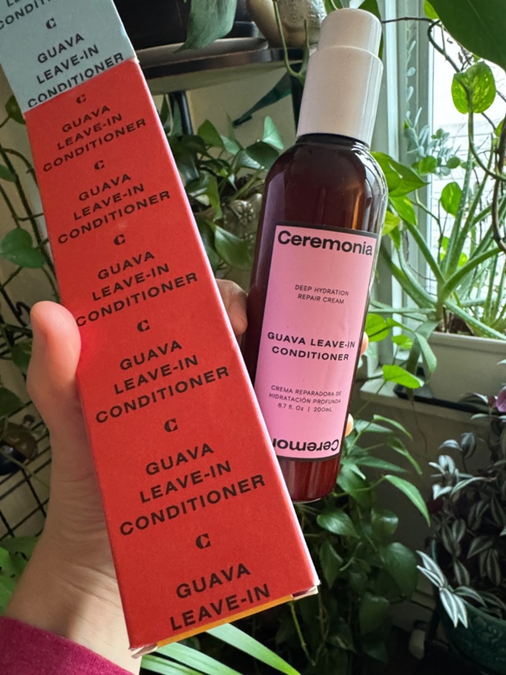 New in box ceremonia leave in conditioner guava 200ml full size